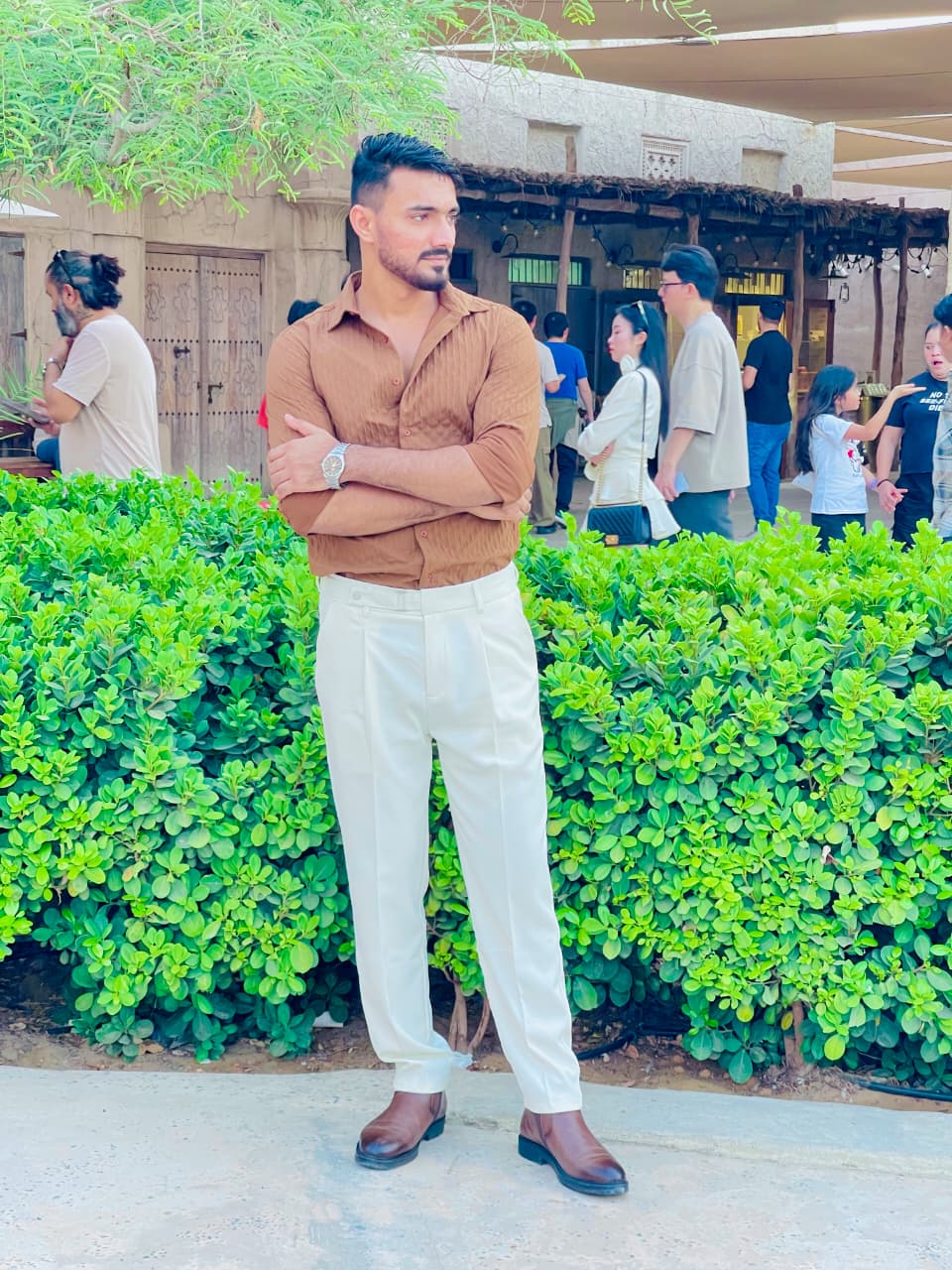 BROWN FULL SLEEVE SHIRT